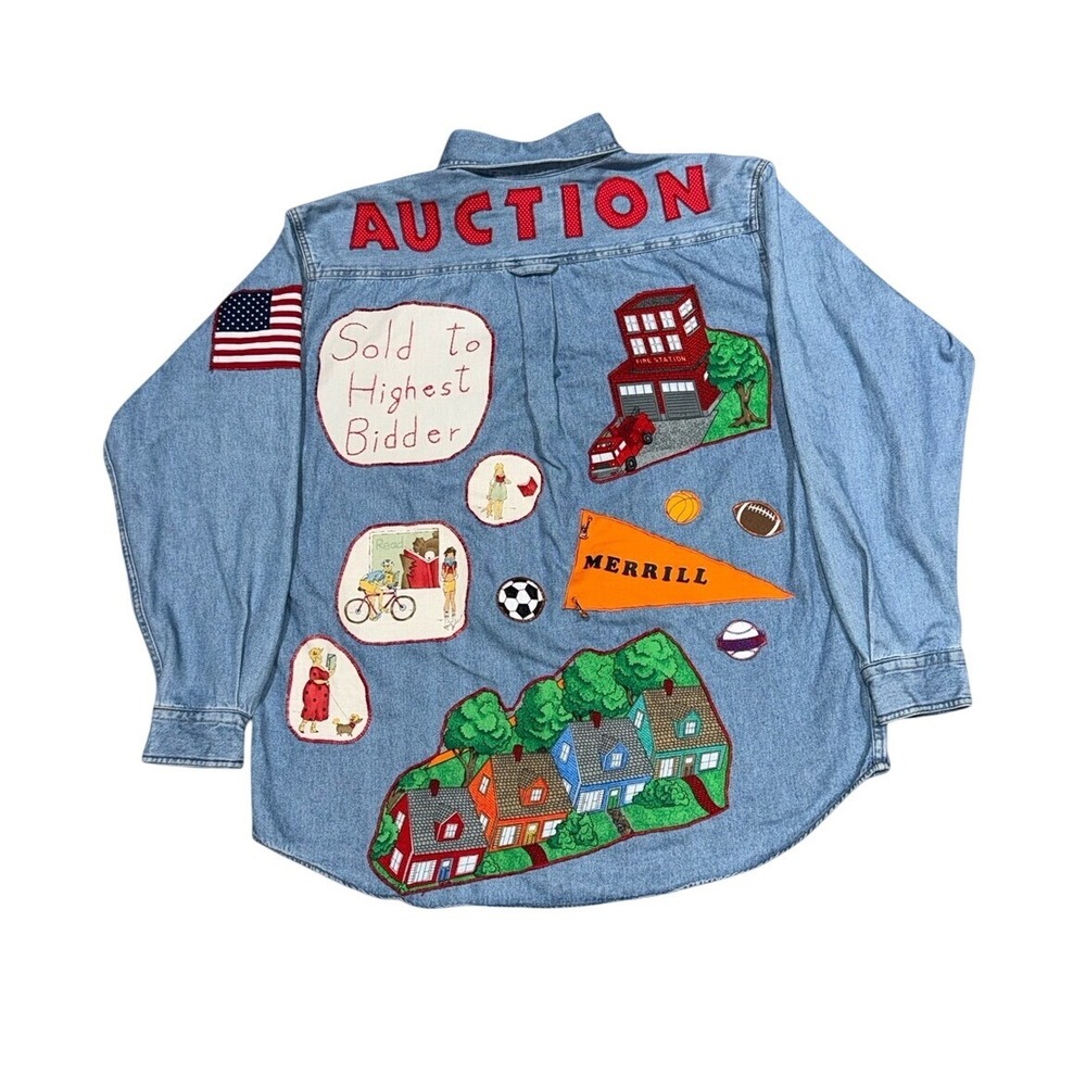 SUN BELT DENIM Vintage Custom Wearable Art Shirt | Women's Sz L